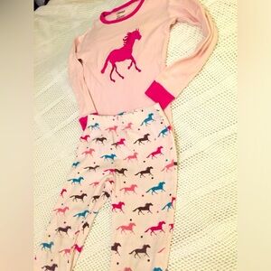 Leveret girls 8 light weight pajama pants long sleeve night shirt pjs horse 🐴